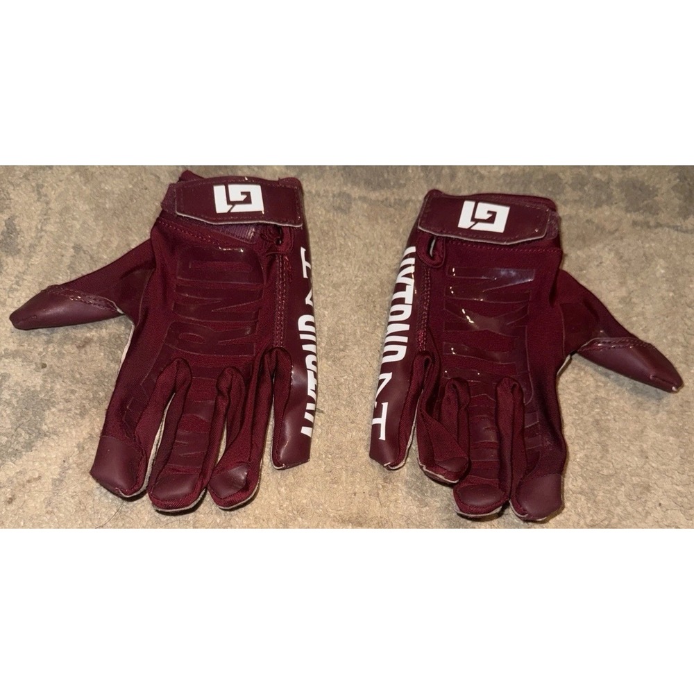 NXTRND Crimson Football Gloves‎ Size Medium Youth